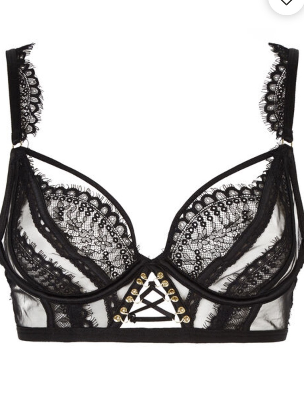 Ann Summers The Divine Plunge Bra 34C black